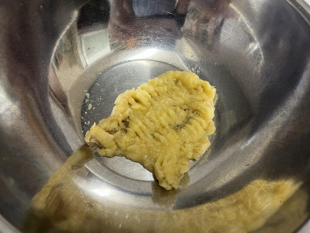 真っ黒バナナはすぐペースト状になるよ